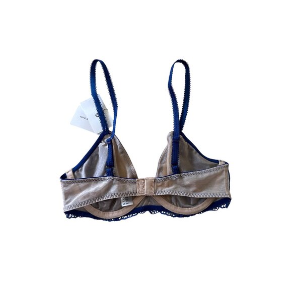 Btemptd Bra Womens 32C Lace Blue No Padding Lined Underwire - Picture 2 of 2